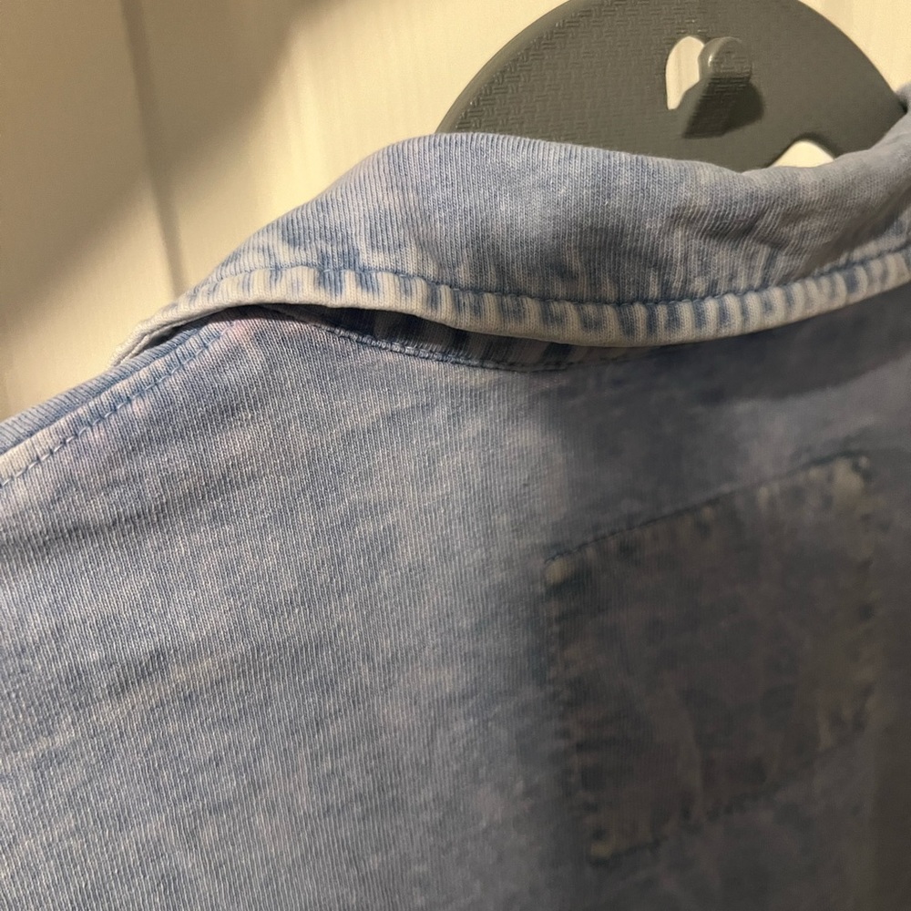 Frank & Eileen $168 Patrick Popover Henley Top Shirt Pullover Mineral Blue RARE - Picture 7 of 9